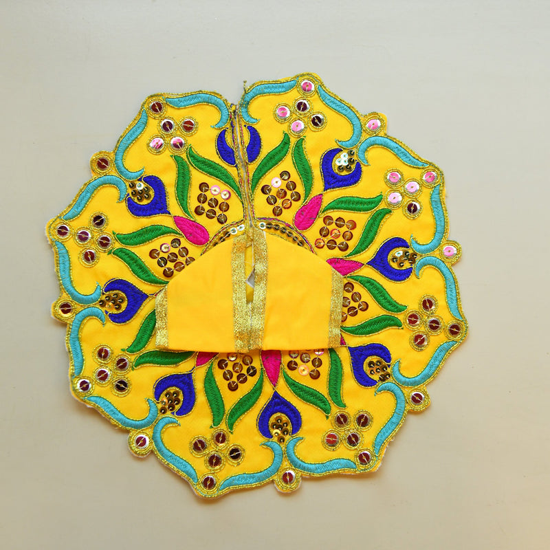 Floral Silk Poshaak — Pitambari Yellow