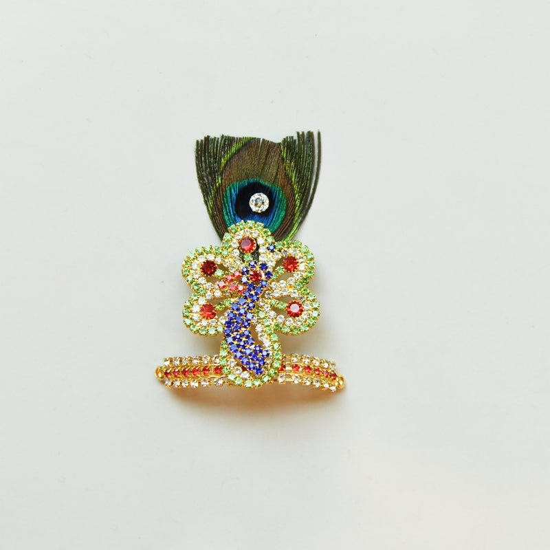 Peacock Gemstone Mukut
