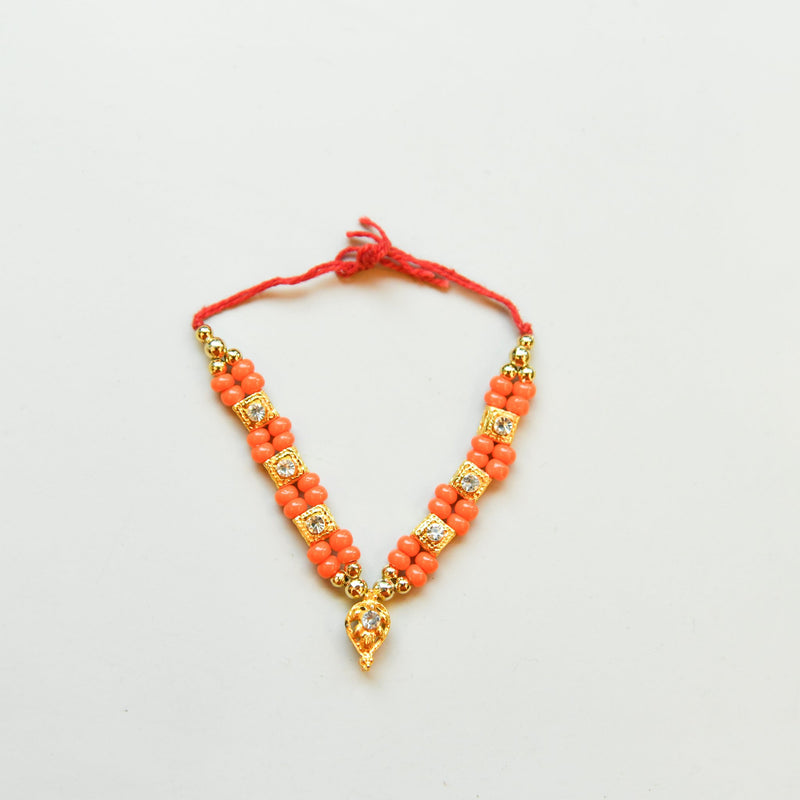 Coral Bead Mala — Salmon Orange