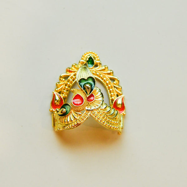 Peacock Enamel Pendant — Meenakari
