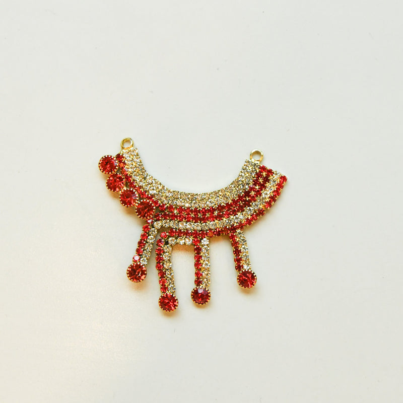 Haath Pendant — Red Rhinestone